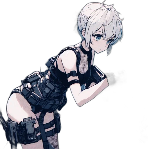 weapon, robot, staff, dress transparent PNG cut-out