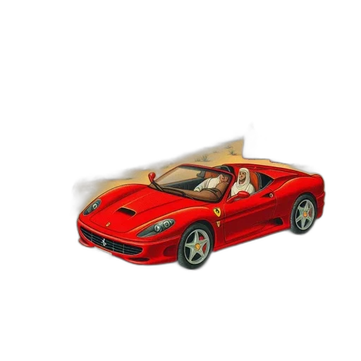 car, weapon, 3d render, photorealistic transparent PNG cut-out