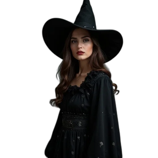 hat, dress, staff, jacket transparent PNG cut-out