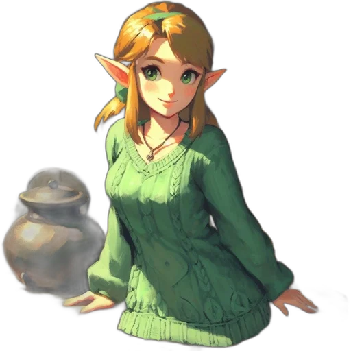 dress, staff, face, creature transparent PNG cut-out