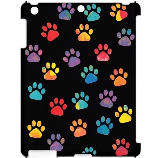 bright, rainbow, dog, paw transparent PNG cut-out