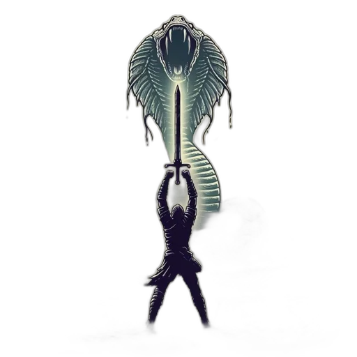 creature, hair, staff, mask transparent PNG cut-out