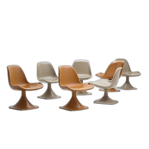 furniture, 3d render, earth tones, set transparent PNG cut-out