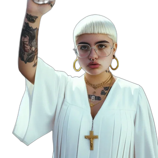 jewelry, face, weapon, staff transparent PNG cut-out