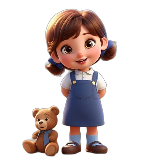 staff, dress, face, 3d render transparent PNG cut-out