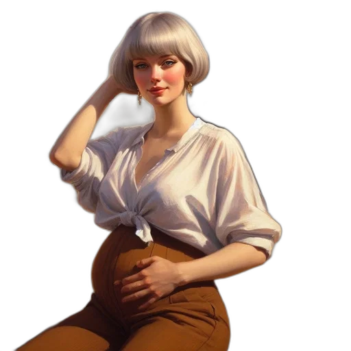 dress, hat, face, hair transparent PNG cut-out