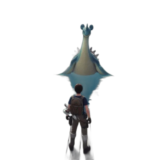 dragon, staff, creature, sword transparent PNG cut-out