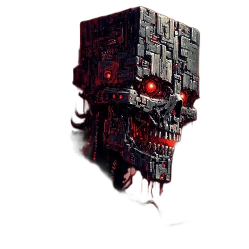 robot, face, mask, creature transparent PNG cut-out