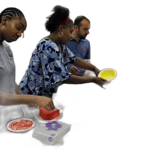 group, people, kitchen, engaged transparent PNG cut-out