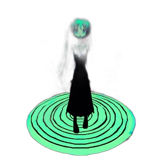 dress, robot, hair, creature transparent PNG cut-out