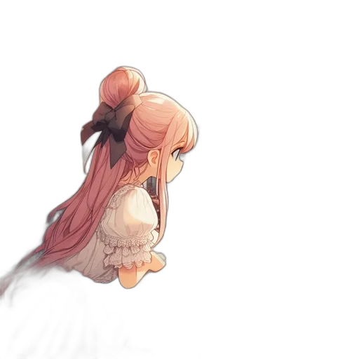 dress, creature, hair, flower transparent PNG cut-out