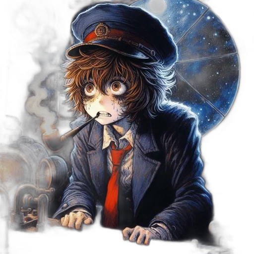 staff, hat, face, jacket transparent PNG cut-out