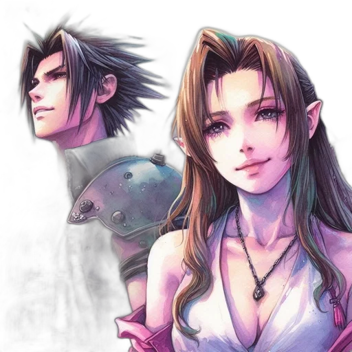 fantasy art, concept art, watercolor, anime transparent PNG cut-out
