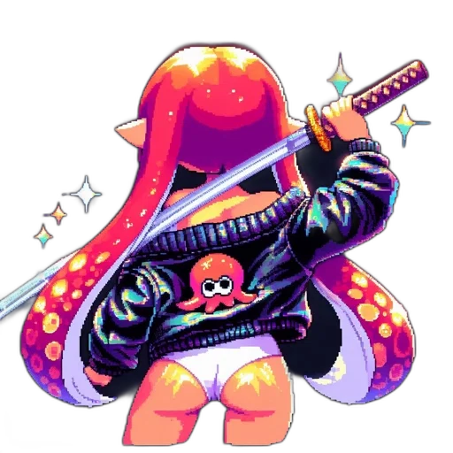 jacket, weapon, staff, robot transparent PNG cut-out