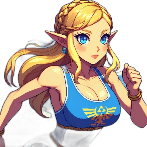 dress, staff, pixel art, concept art transparent PNG cut-out