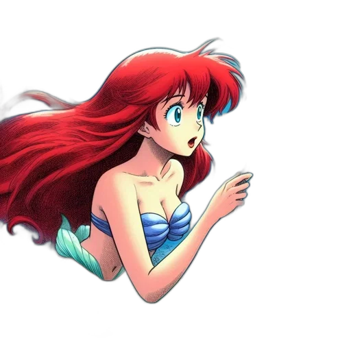 dress, vaporwave, anime, watercolor transparent PNG cut-out