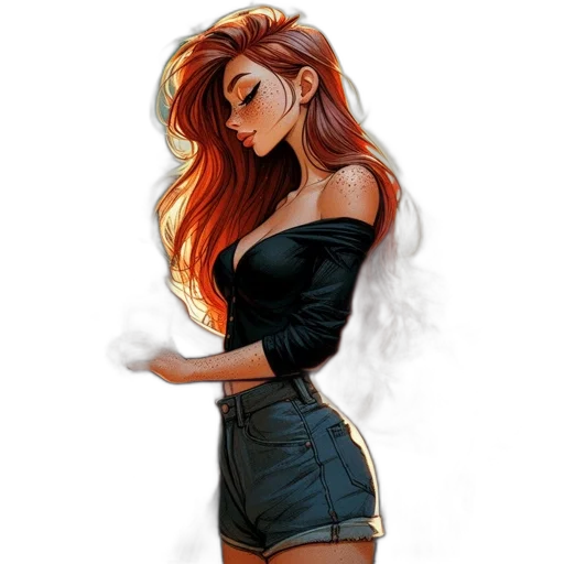 dress, jacket, fantasy art, comic book art transparent PNG cut-out