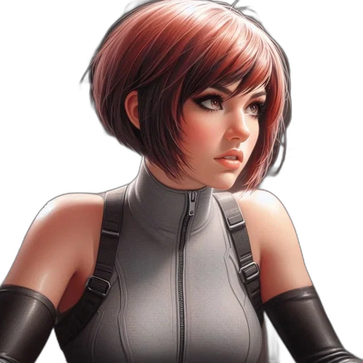 jacket, comic book art, concept art, cyberpunk transparent PNG cut-out