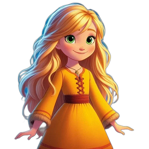 dress, face, staff, fantasy art transparent PNG cut-out
