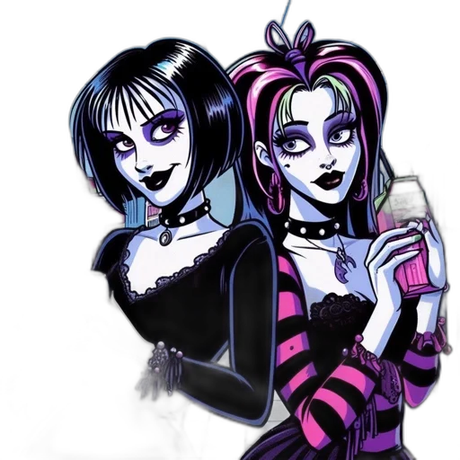 comic book art, cartoon, concept art, vaporwave transparent PNG cut-out