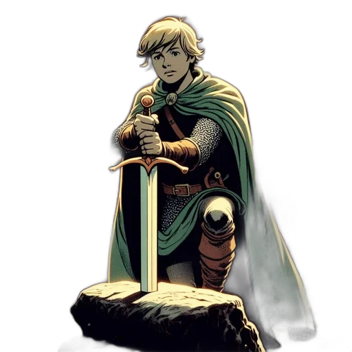 sword, staff, weapon, comic book art transparent PNG cut-out