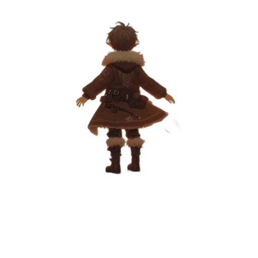 jacket, dress, staff, robot transparent PNG cut-out
