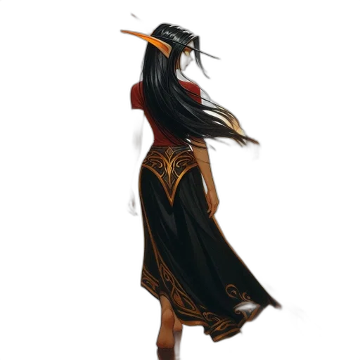dress, staff, mask, dragon transparent PNG cut-out