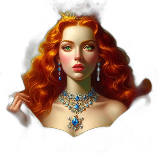 jewelry, crown, fantasy art, photorealistic transparent PNG cut-out