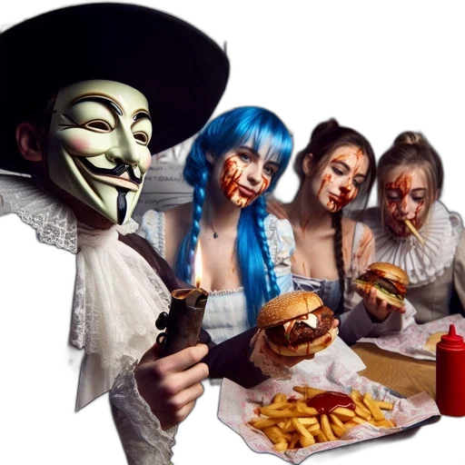 mask, food, face, concept art transparent PNG cut-out