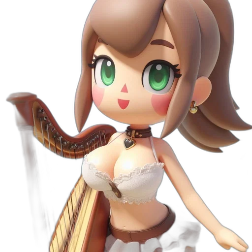 staff, dress, weapon, 3d render transparent PNG cut-out