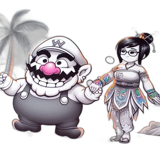 staff, concept art, fantasy art, vaporwave transparent PNG cut-out