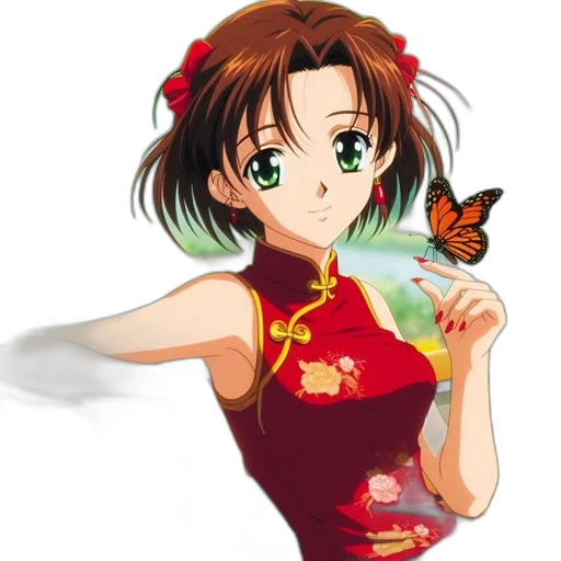 flower, dress, anime, photorealistic transparent PNG cut-out