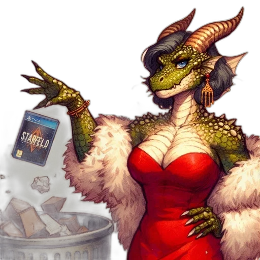 dragon, dress, fantasy art, concept art transparent PNG cut-out