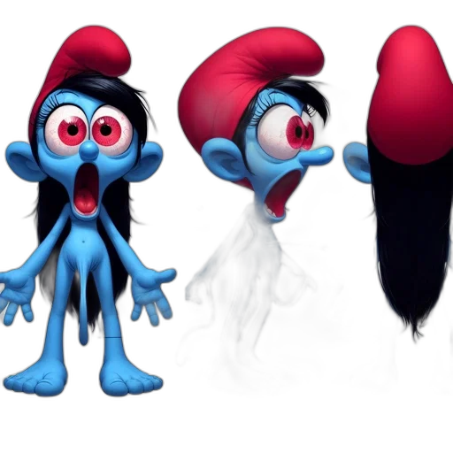 creature, concept art, 3d render, cartoon transparent PNG cut-out
