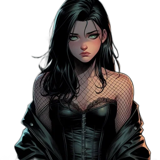 jacket, comic book art, concept art, fantasy art transparent PNG cut-out