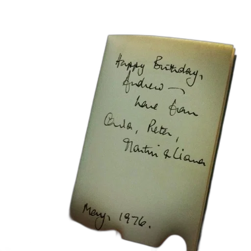 handwritten, birthday, message, book transparent PNG cut-out