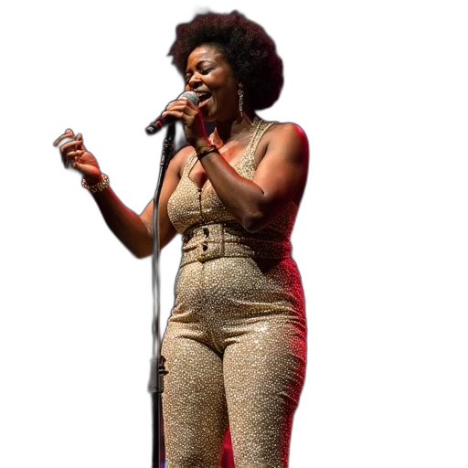 dress, sharon, jones, performing transparent PNG cut-out