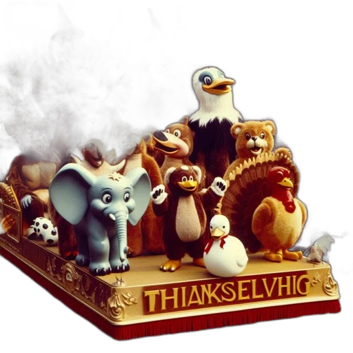 concept art, 3d render, festive, parade transparent PNG cut-out