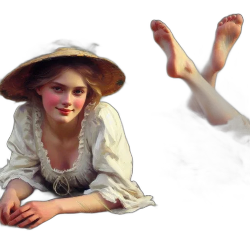 hat, dress, shoes, face transparent PNG cut-out