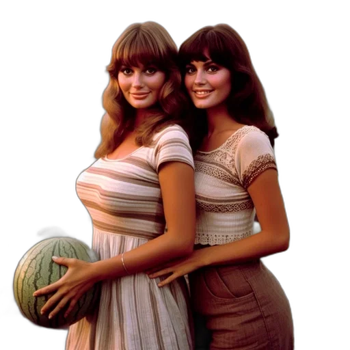dress, photorealistic, two, women transparent PNG cut-out