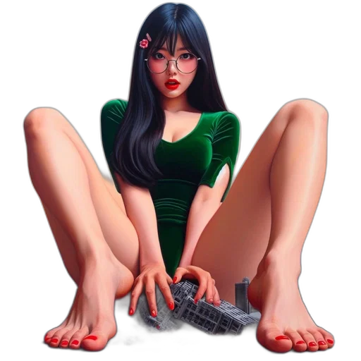 dress, shoes, fantasy art, comic book art transparent PNG cut-out