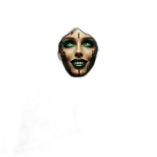 mask, face, jewelry, creature transparent PNG cut-out