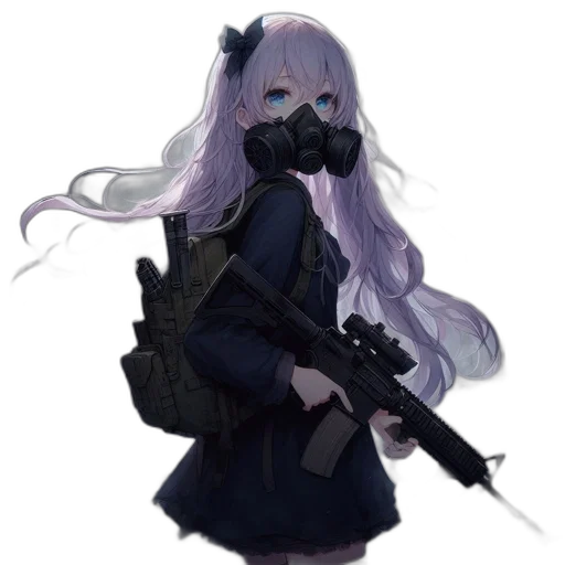 weapon, staff, mask, jacket transparent PNG cut-out