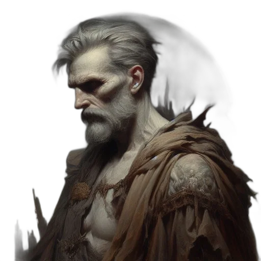 face, fantasy art, concept art, comic book art transparent PNG cut-out