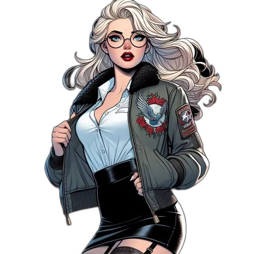 jacket, comic book art, concept art, cartoon transparent PNG cut-out