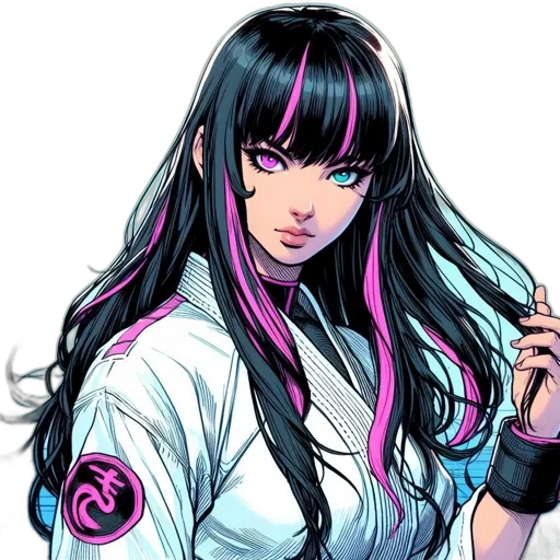 staff, anime, comic book art, cyberpunk transparent PNG cut-out