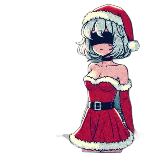 dress, hat, robot, staff transparent PNG cut-out