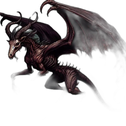 dragon, creature, animal, staff transparent PNG cut-out