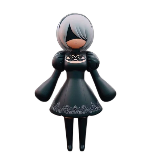 dress, robot, creature, 3d render transparent PNG cut-out