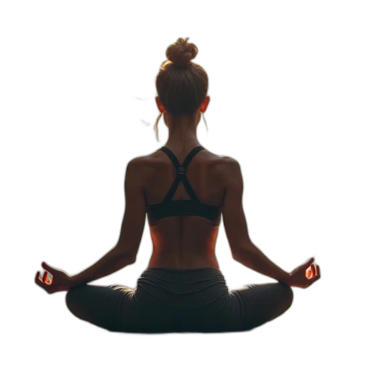 photorealistic, yoga, music, mix transparent PNG cut-out